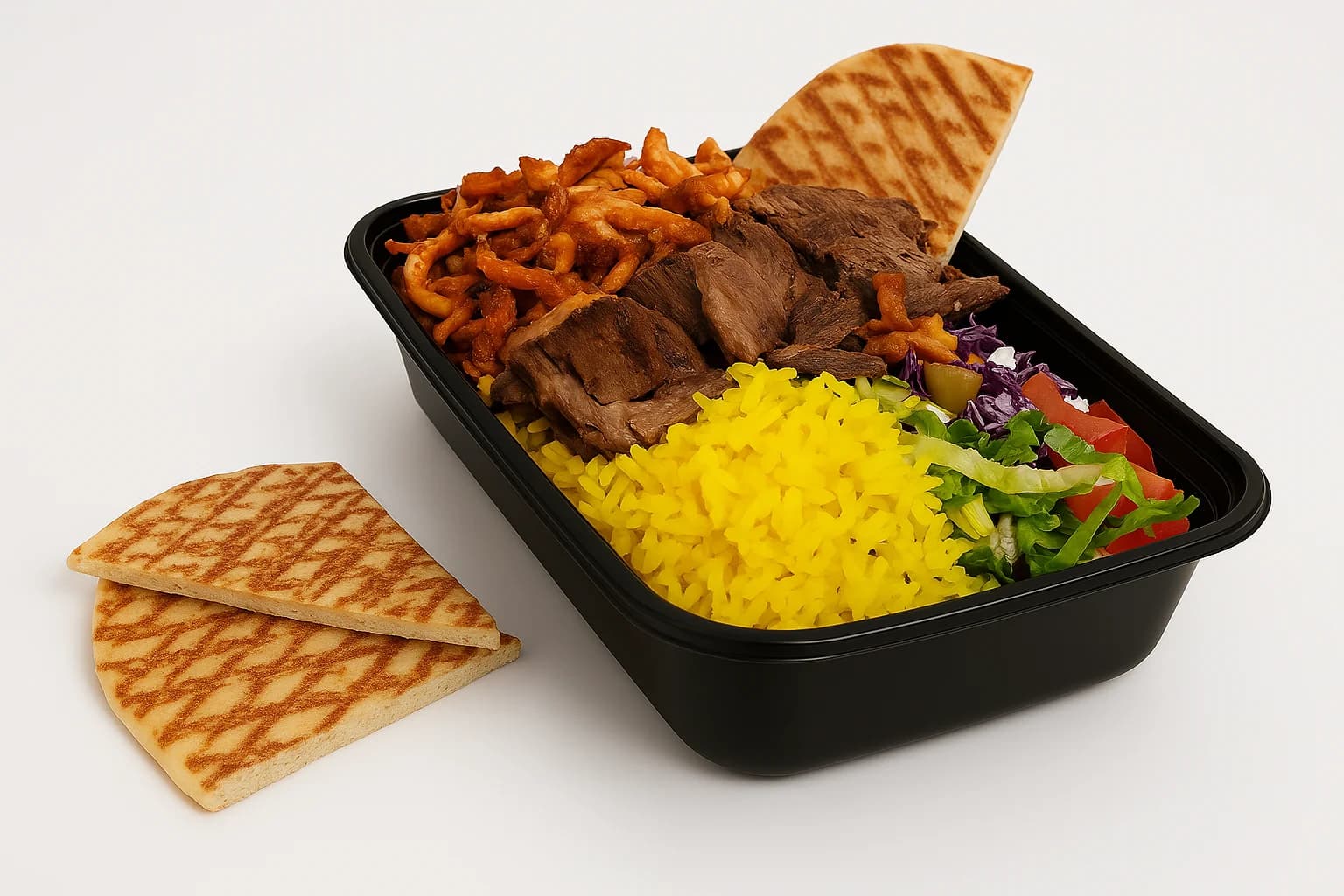 Mixed Döner (Shawarma) Rice Bowl