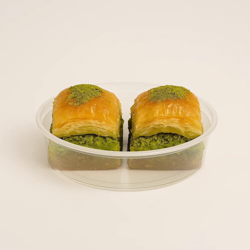 Close-up of handcrafted Turkish Baklava pieces